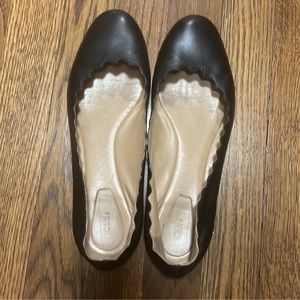 Chloe Black Leather Flats
